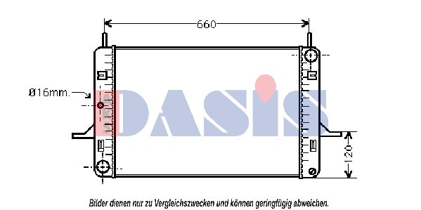 AKS DASIS Радиатор, охлаждение двигателя 090041N